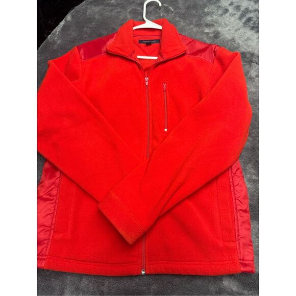 Tommy Hilfiger Red full zip fleece jacket in men’s small.  #fleecejacket - Picture 1 of 4